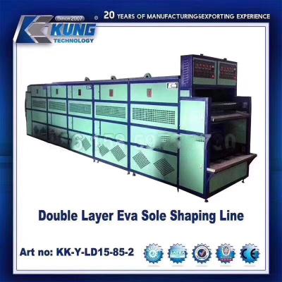 Chine Double Layer 42KW EVA Shoes Injection Machine Belt Oven For Sole Setting à vendre