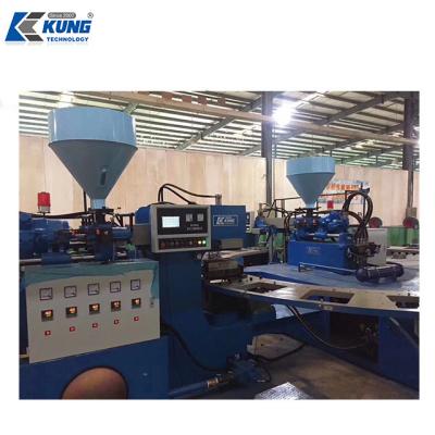 China Practical Slipper TPR Sole Making Machine , Rotary PVC Air Blowing Injection Machine for sale
