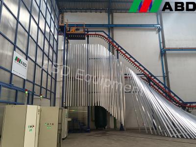 China O PLC pulveriza a linha de pintura do pó da planta de revestimento para a tubulação de aço de 6m à venda