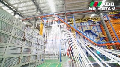China ABD Gas Heating PLC Vertical Powder Production Line Equipment  Customized Voltage For Aluminium Profiles for sale