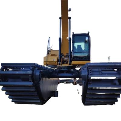 China Hydraulic Excavator Pontoon Amphibious Floating Excavator Chassis Machine for sale
