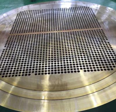China 304L Copper Clad Plate ASTM C52100 Brass Clad Tube Sheet For Industrial Heat Exchanger for sale