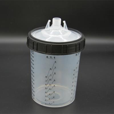 China 400cc 600cc 800cc Plastic paint Mixing Cups Automotive Paint Gun Disposable Cups for sale