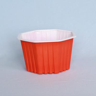 China 125 X100Mm Take Out Containers Plastic Octagonal Food Packing Container Disposable for sale