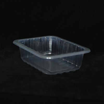 China 225 X 170 X 65 MM Clear PP Disposable Plastic Tray Rectangular Food Container for sale