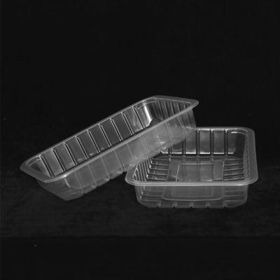 China Lettuce Vegetable PP Clear Disposable Plastic Tray 285 X 205 X 35MM for sale