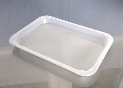China 240x170x20 Mm Disposable Plastic Display Tray PP White Square Plastic Skin Tray Sea Food for sale