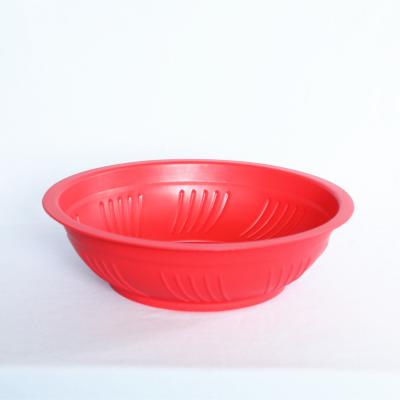 China 83 Oz 2.5L PP Disposable Plastic Bowl Colored Large Disposable Bowls Food Packing for sale