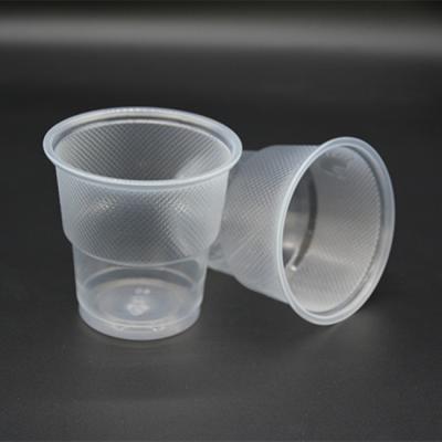China 6 Oz 180ml Clear Disposable Drinking Cups Round PP Plastic Beverage Cups for sale