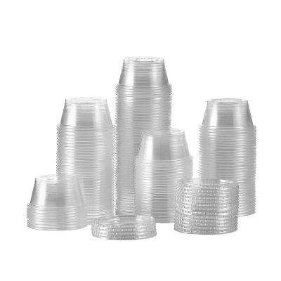 China 0.5 Oz PP Clear Disposable Sauce Cup Disposable Condiment Cups With Lids for sale