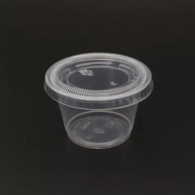 China 0.75 Oz PP Disposable Sauce Cup Clear Disposable Dressing Containers With Lids for sale
