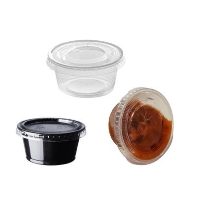 China 2 Oz Portion Disposable Sauce Cup  Plastic Sauce Containers With Lids for sale