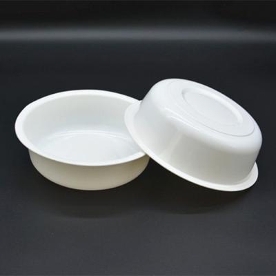 China 16Oz 500Ml PP White Plastic Disposable Bowls Flate Bottom for sale