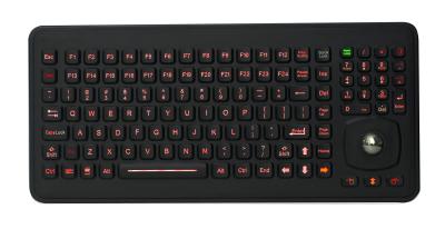 Китай Клавиатура backlit черного силикона промышленная с оптически Trackball и F1 - ключами F24 продается