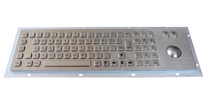 China Teclado industrial con el teclado atado con alambre metal del soporte del panel del Trackball en venta