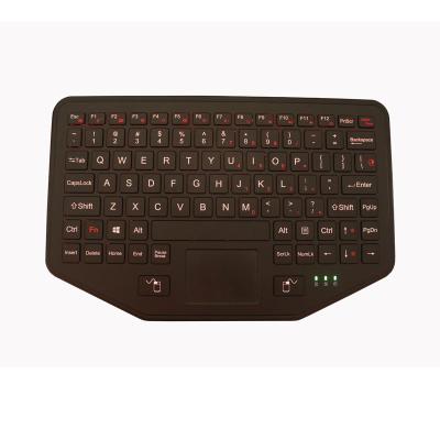 China Ruggedized Vehicle Keyboard Desktop With Touchpad Backlit Scissors Switch for sale