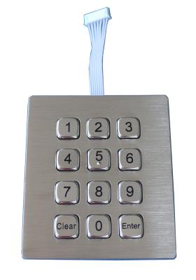 China 12 keys dot matrix Dynamic  IP67 waterproof outdoor metal keypad for industrial phone for sale
