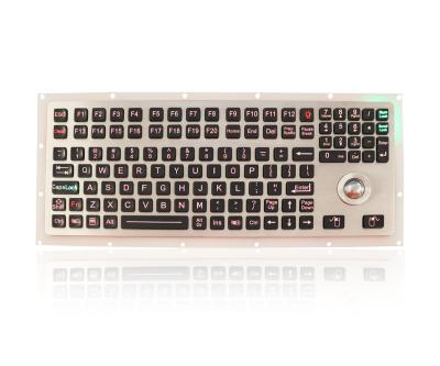 中国 険しい海洋のキーボードの数字IP65トラックボール バックリットのキーボード 販売のため