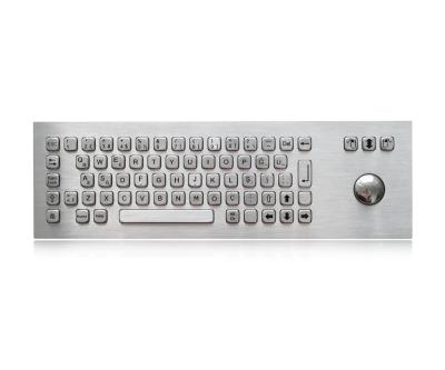 China 69 Keys Compact Format  IP65 Panel Mount Keyboard With 38mm Trackball USB Interface for sale