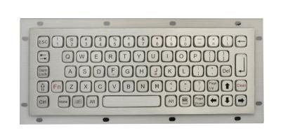 China Mini Industrial Metal Keyboard No FN Keys , Panel Mount Keyboard USB / PS2 Connectors for sale
