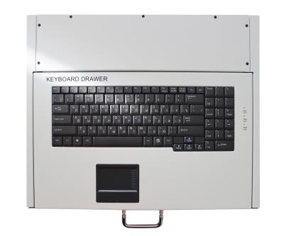 China 1U Rack Mount Keyboard Drawer With Touchpad Industrial Keyboard for sale