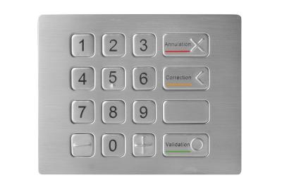 China Updated Stainless Steel Metal Keypad With Bliand Dot for ATM Application in IP67 Standard for sale