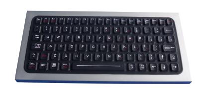 China Stand Alone Desktop Industrial Keyboard Black Color With Metal Enclosure for sale
