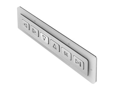 China Stainless Steel Metal Keypad Industrial Matrix IP67 Waterproof 6 Keys 0.45mm Travel for sale