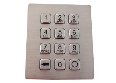 China 12 Keys Metal Numeric Keypad 4x3 Door Entry Programmable Dot Matrix Interface for sale