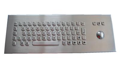 China USB PS2 Industrial Keyboard With Trackball Desktop Rugged Keyboard IP65 Stainless Steel for sale