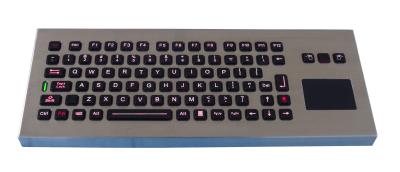 China IP65 85 keys ruggedized desktop metal backlight keyboard with sealed tough touchpad for sale