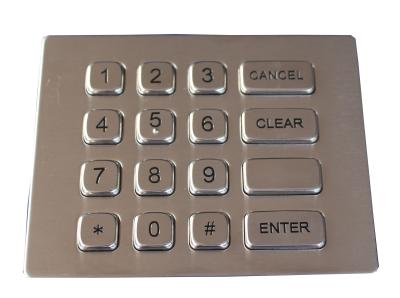 China 2mm long stroke metal stainless steel vending machine keypad for gas stations for sale