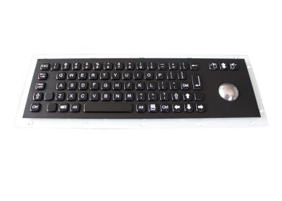 China Vandal Proof Black Metal Keyboard Durable Optical Trackball For Kiosk for sale