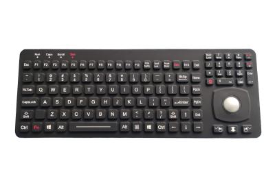 China Montagem de painel industrial do teclado do silicone das chaves retangulares com trackball óptico de 25mm à venda