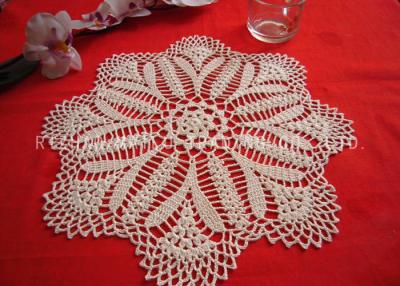 Chine Napperon de crochet d'Overlocking de modèle de relief par couverture de fleur de crochet de forme de flocon de neige à vendre