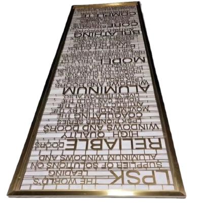 China Customize gold metal room dividers screens laser cutting design for sale