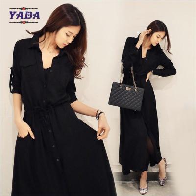 China Plus size vestidos casuales linen elegant lady women autumn dress ladies ready made dresses with good quality for sale