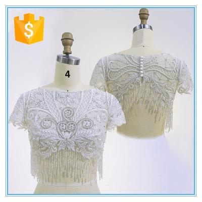 China Lady short elegant style wedding embroidery beading top lady blouse & top for sale for sale