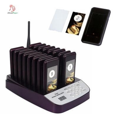 China 1 keyboard and 16 pagers wireless restaurant pager system for fastfood restaurants for sale