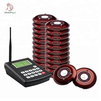 China Hot sales long range 9999 channels queue call coaster pager system and keyboard transmitter for restaurant for sale