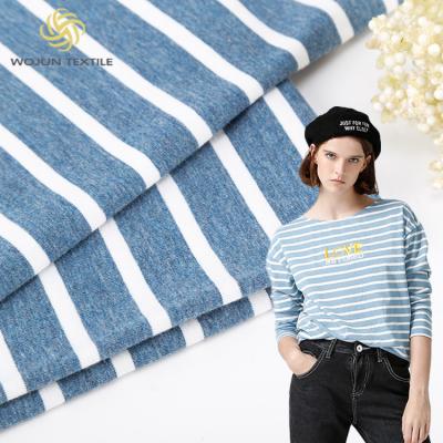 China Combing Striped Lycra Fabric 175cm Pure Cotton Knit Material For Casual Wear for sale