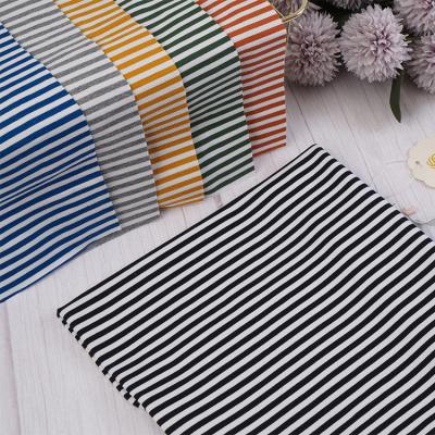 China Cotton Striped Sweater Knit Fabric , 200cm Winter Striped French Terry for sale