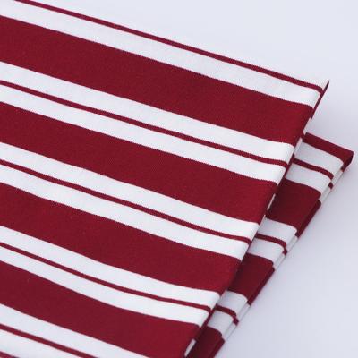 China Pure Cotton Stretch Stripe Fabric , 175cm Lightweight Organic Striped Fabric for sale