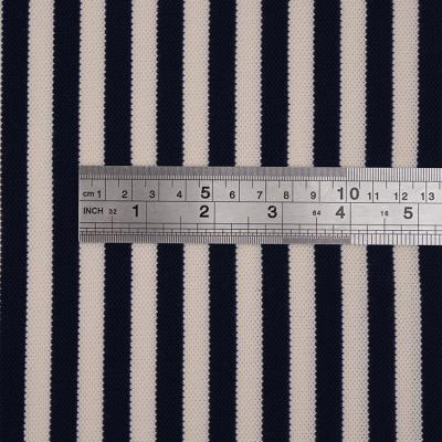 China Plain Black And White Striped Knit Fabric 210cm Organic Yarn Dyed Knit Material for sale