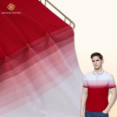 China La tela de Polo Shirt Stretch Cotton Pique, absorción sudada cuenta un cuento la tela de algodón teñida en venta