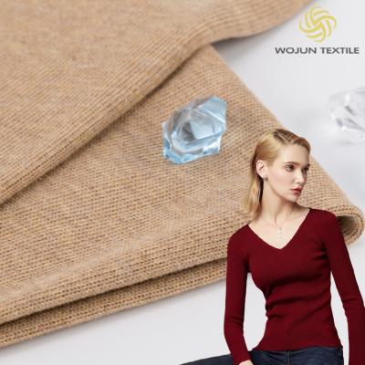 China Breathable Solid Knit Fabric 100% Combed Cotton Yarn Fabric 185cm Width for sale