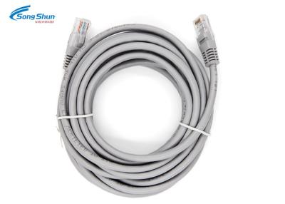 China Grey Network Patch Cord RJ45 26AWG UTP Cat 5 For Router Computer Custom Length for sale