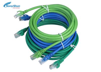 Китай Голубой цвет 0.3м-30м кабеля высокой точности гибкого провода сети КАТ 5е УТП опционный продается