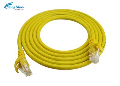 China Yellow Ethernet Network Patch Cable , Internet Ethernet Patch Cable Wiring for sale