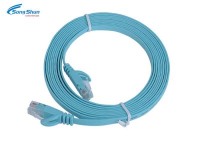 China 600MHz Flat Fiber Optic Patch Cord Bare Copper Conductor Horizontal Communication Cable for sale